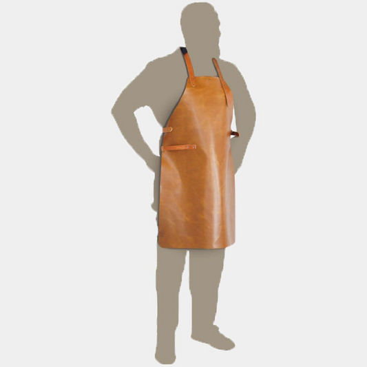 BBQ brown leather apron For Men