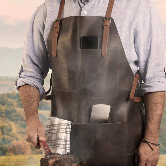Chef Comfortable Crossback Leather Apron