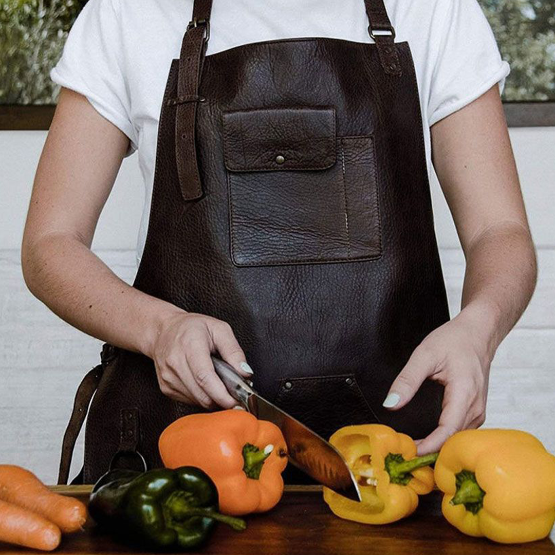 Heavyduty Cooking Brown Leather Apron