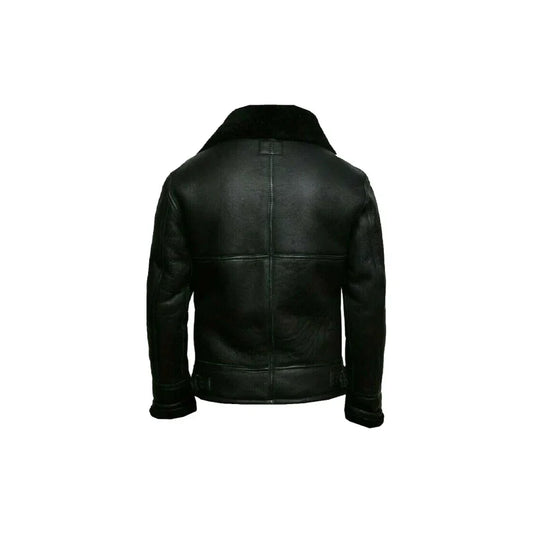 Mens Black Aviator Jacket B3 Pilot Leather Jacket, Mens Bomber B3 Pilot Black Leather Aviator Jacket, Men's Leather Bomber Jacket.