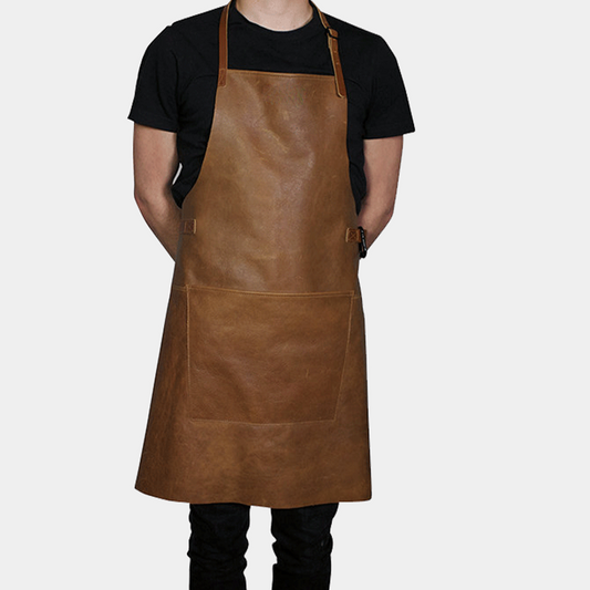 Vintage Camel BBQ Style Leather Apron