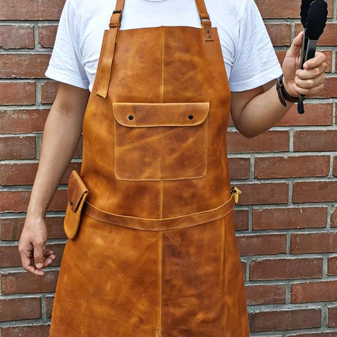 BBQ Brown Leather Apron