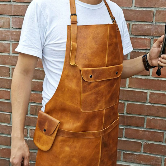 BBQ Brown Leather Apron