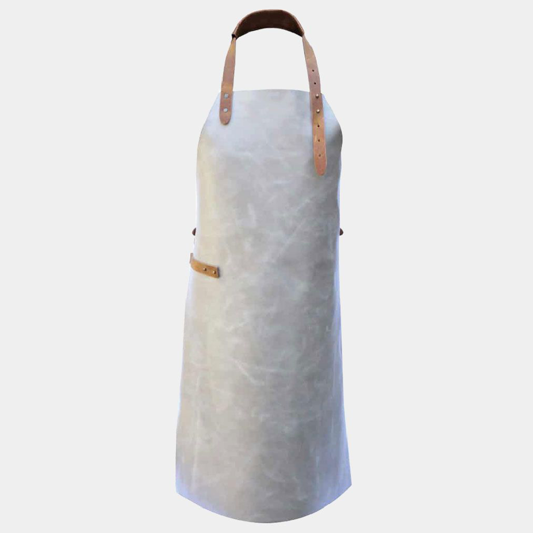 Classic BBQ White Leather Apron