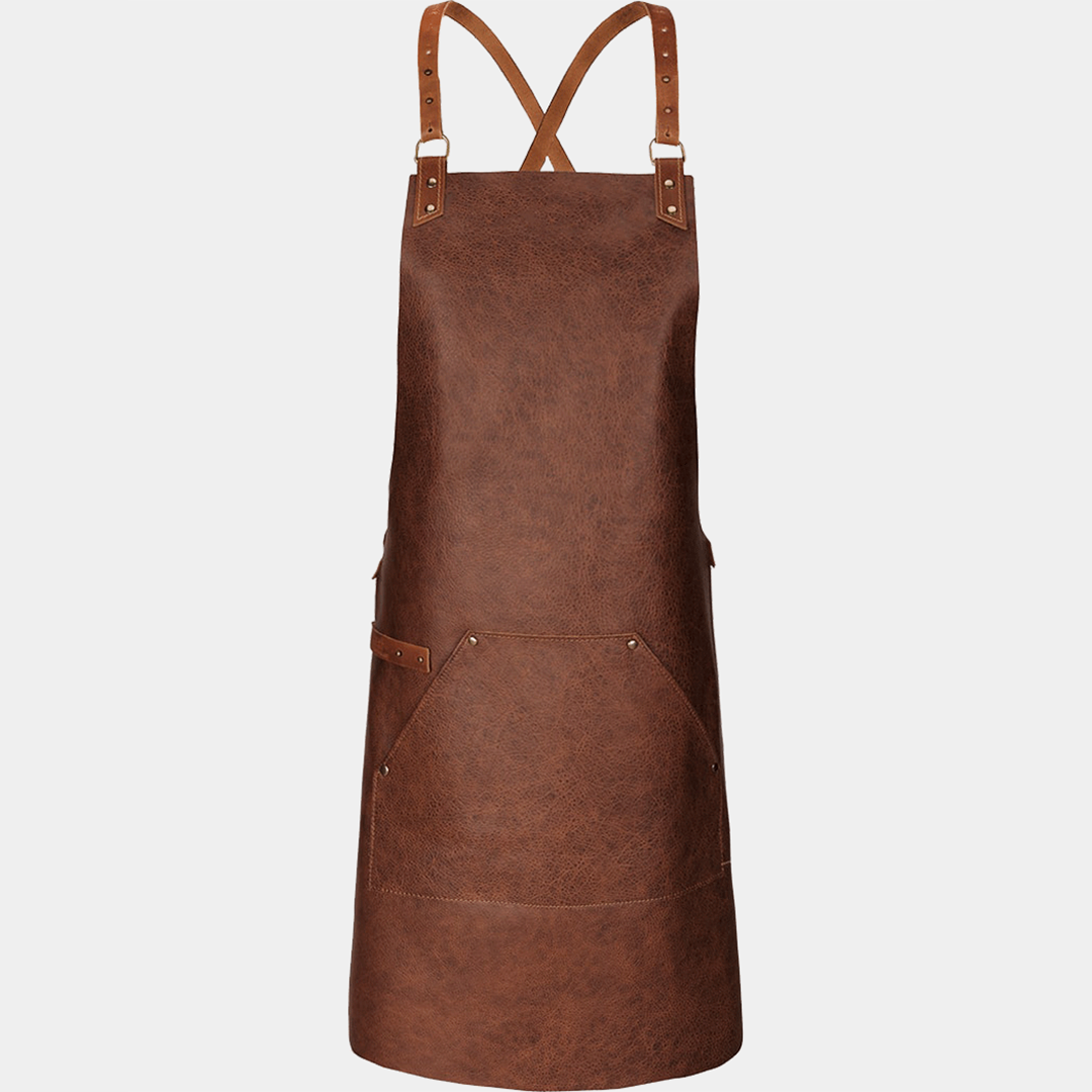 Deluxe Cross Strap Cooking Leather-Apron