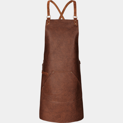 Deluxe Cross Strap Cooking Leather-Apron