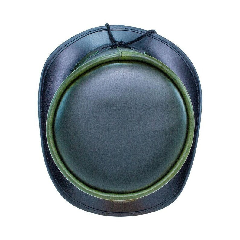 Hampton Green Leather Steampunk Classic Biker Motorcycle Rider Top Hat