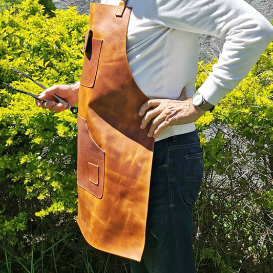 Kitchen Brown Leather Apron