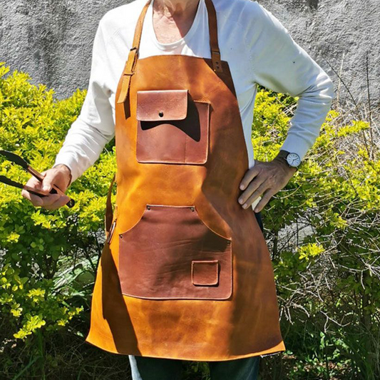 Kitchen Brown Leather Apron