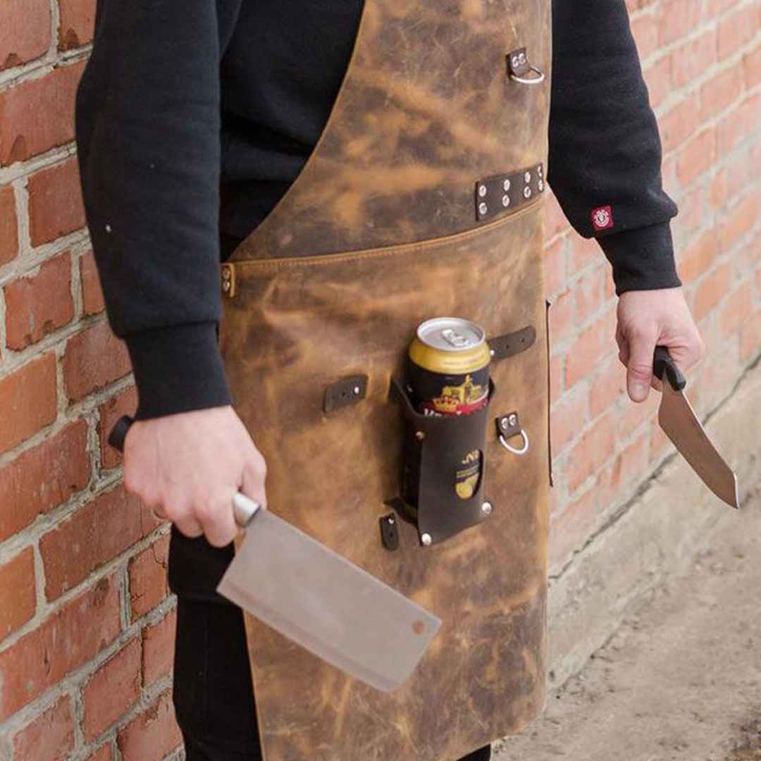Personalized Full Grain chef Leather Apron