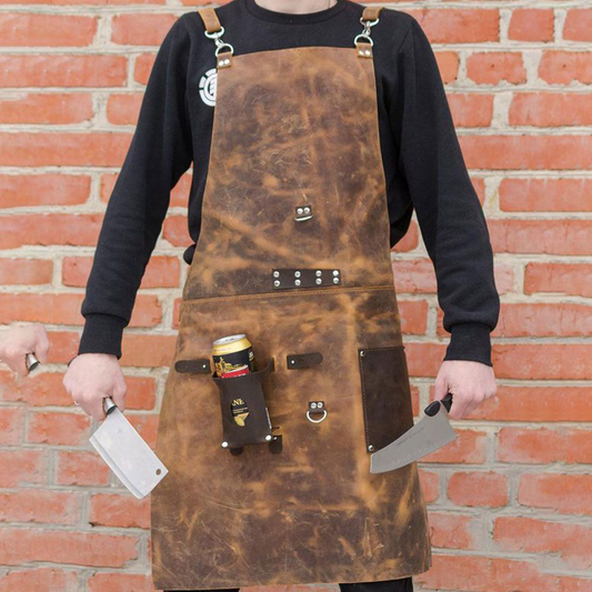 Personalized Full Grain chef Leather Apron