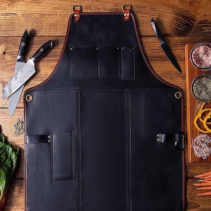 Professional BBQ Top Grain Leather Apron