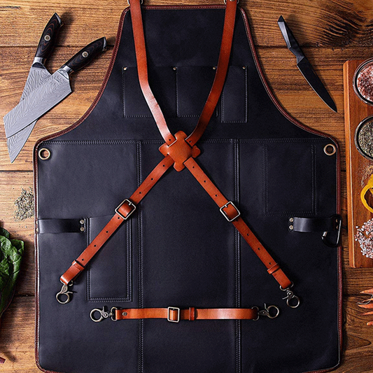 Professional BBQ Top Grain Leather Apron