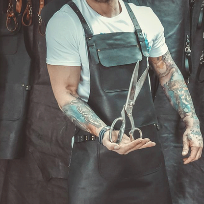 Personalized Chef Black Leather apron