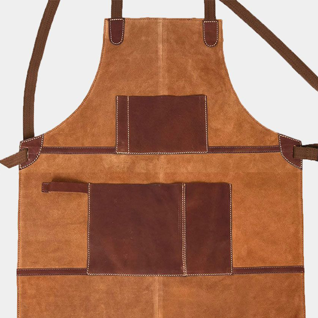 Utility Apron Adjustable Cross Back Straps With Tool Pockets
